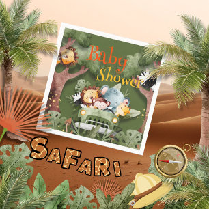 Safari Animals Baby Dusche Serviette