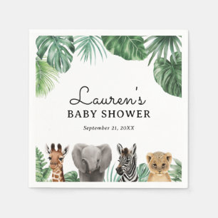 Safari Animals Baby Dusche Serviette