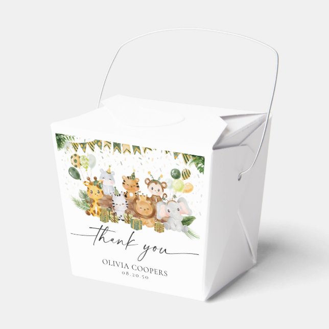 Safari Animals Baby Showbox Geschenkschachtel (Vorderseite)