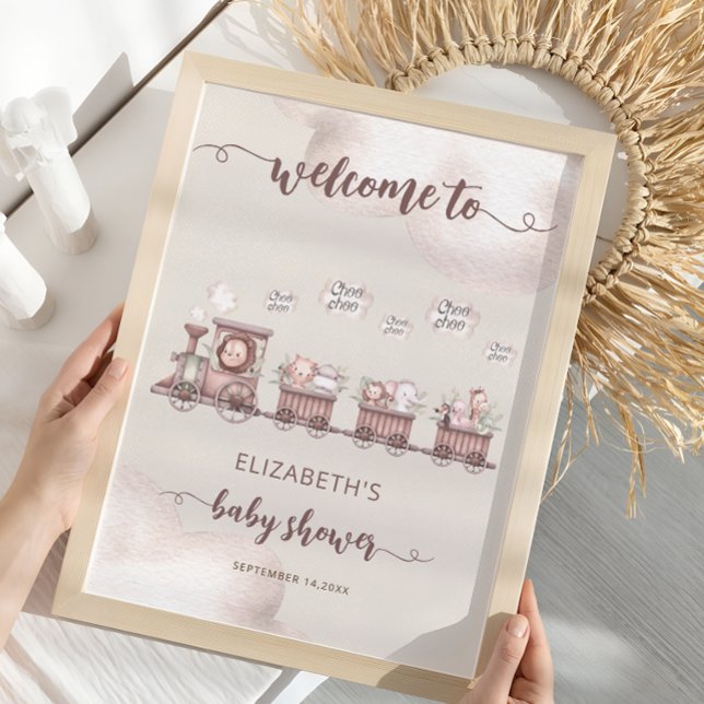 Safari Animals Baby Shower Boho Welcome Foton Poster (Von Creator hochgeladen)