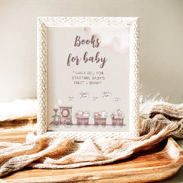 Safari Animals Baby Shower Books für Baby Poster