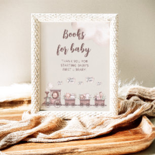 Safari Animals Baby Shower Books für Baby Poster