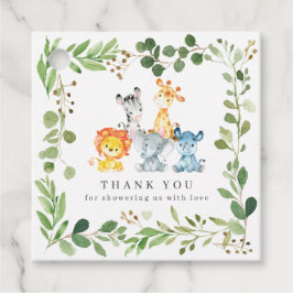 Safari Animals Baby Shower Favor Tags | Gift Tags Geschenkanhänger
