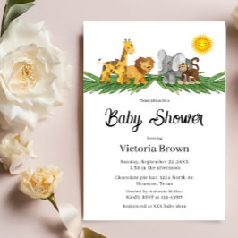 Safari Animals Baby Shower Invitation Einladung