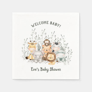 Safari Animals Baby Shower Napkins Serviette
