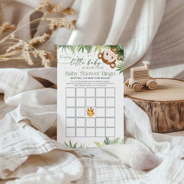 Safari Animals Baby Showspiel BINGO (Von Creator hochgeladen)