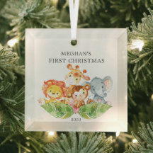 Safari Animals Baby's First Christmas