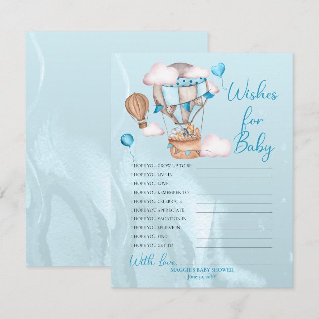 Safari Animals Balloons will Baby Game (Vorne/Hinten)