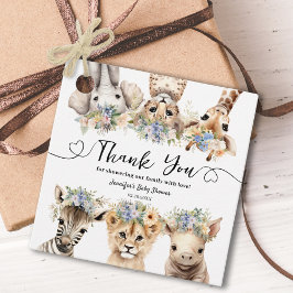 Safari Animals Boy Baby Shower Fevor Tags Geschenkanhänger