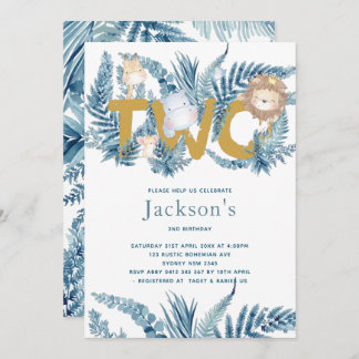 Safari Animals Einladung