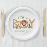 Safari Animals Es ist eine Baby-Dusche aus Boy Woo