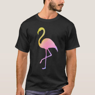 Safari Animals Flamingo Pastel Print Kids School T-Shirt