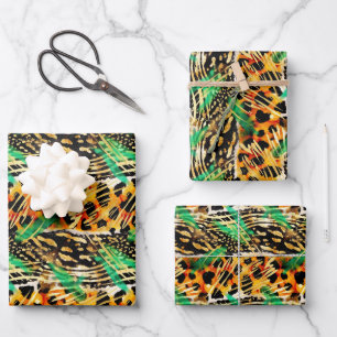 Safari Animals' Fur Prints Patterns Gorgeous Wild Geschenkpapier Set