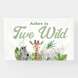 Safari Animals Geburtstagsbanner Banner