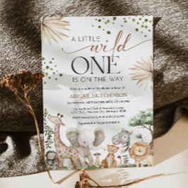 Safari Animals Gender Neutral Baby Shower Einladung
