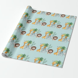 Safari Animals jungle Tropical  Geschenkpapier