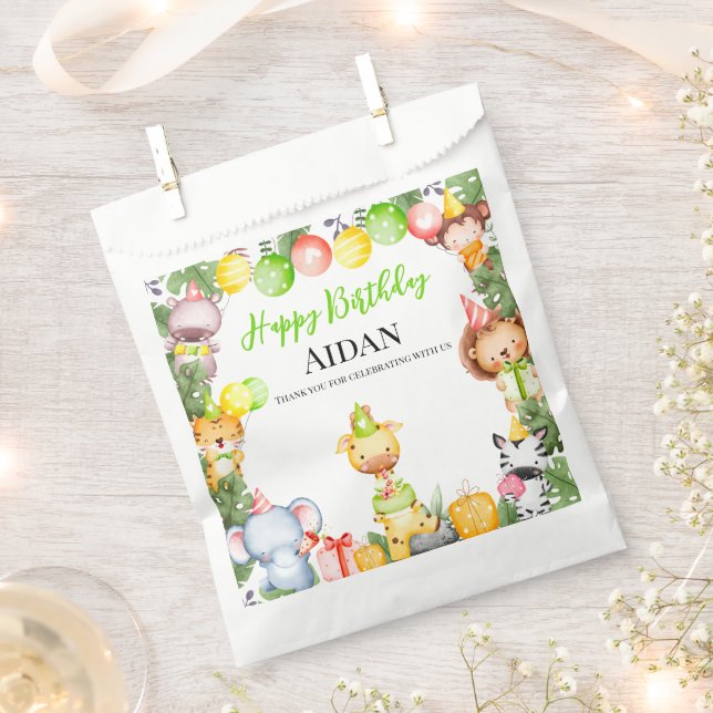 Safari Animals Kids Party Geschenktütchen (Ausgeschnitten)