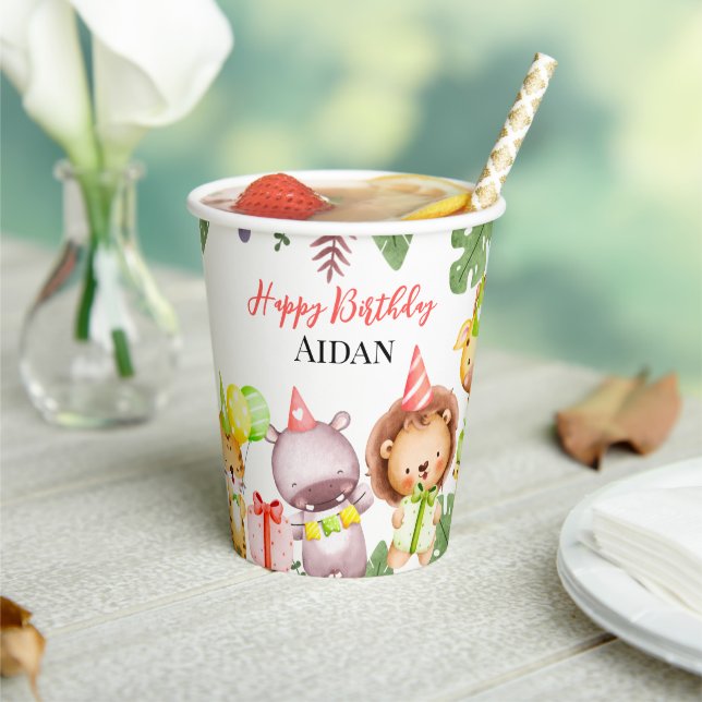 Safari Animals Kids Party Pappbecher (In Situ)