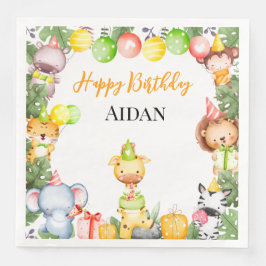 Safari Animals Kids Party Serviette