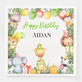 Safari Animals Kids Party Serviette