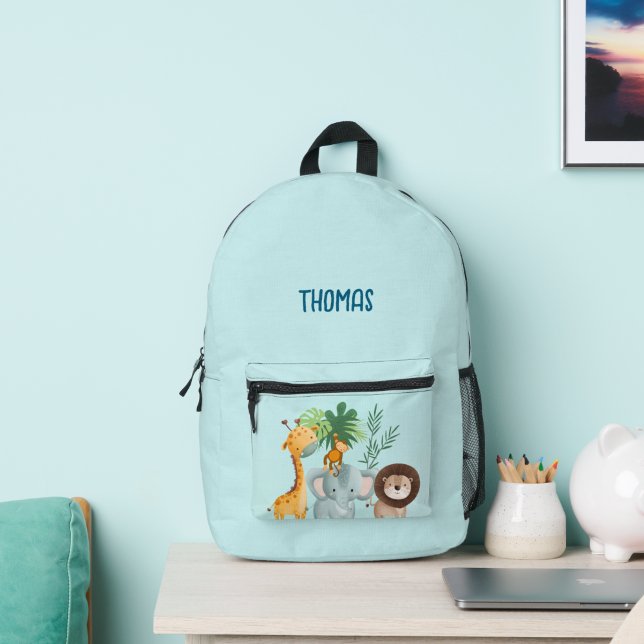 Safari Animals Kids School  Bedruckter Rucksack (Von Creator hochgeladen)