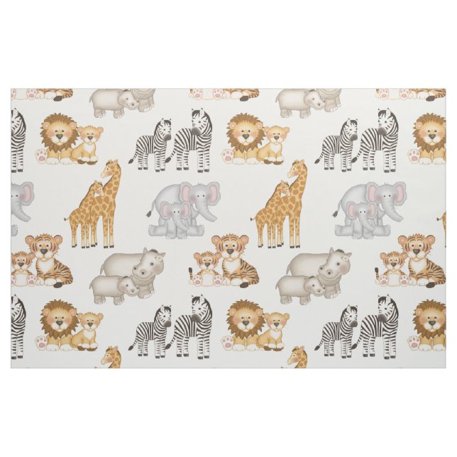 Safari Animals Kids Stoff (Fat Quarter (45,7 x 55,9 cm))