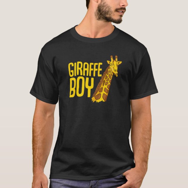 Safari Animals Kinder Giraffe Boy T-Shirt (Vorderseite)