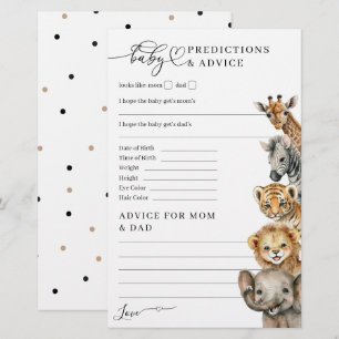 Safari Animals Modernes Baby Showspiel