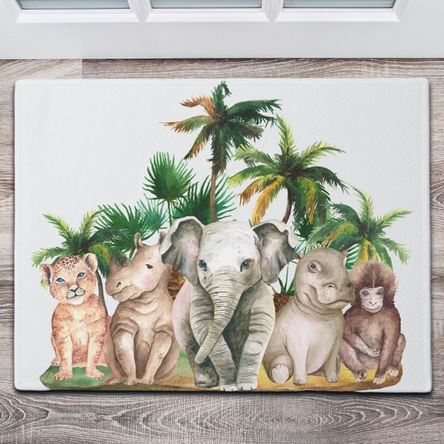Safari Animals Palm Trees Fußmatte (Von Creator hochgeladen)