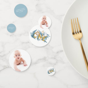 Safari Animals Personalisiert Erstes Geburtstags-F Konfetti