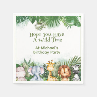 Safari Animals Personalisiert Serviette