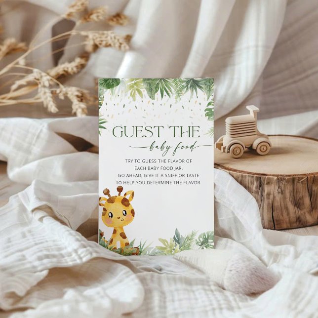 Safari Animals Raten Sie die Baby Food Game Card (Von Creator hochgeladen)