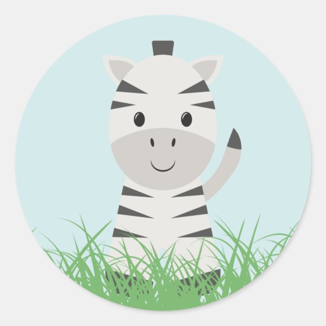 Safari Animals Sticker - Zebra (Vorderseite)