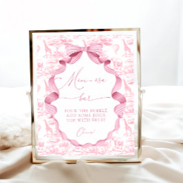 Safari Animals Toile de Jo Baby Shower Mama-osa Ba Poster