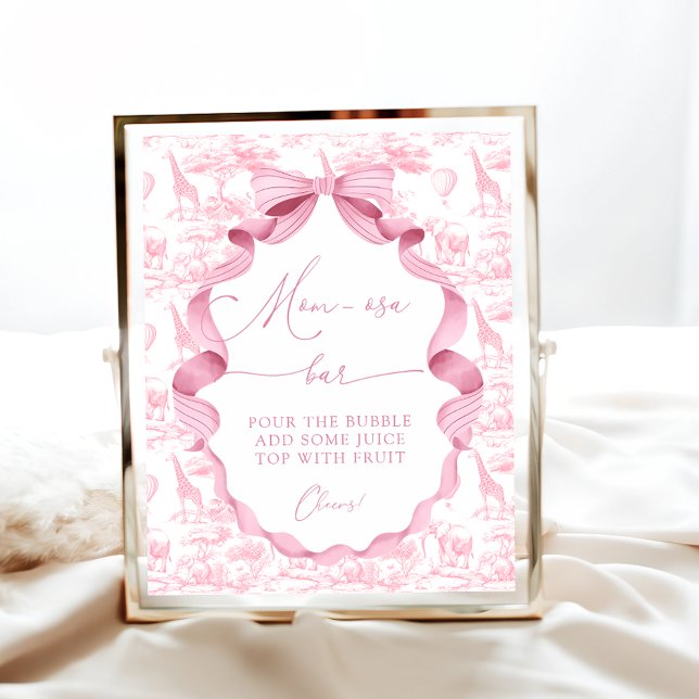 Safari Animals Toile de Jo Baby Shower Mama-osa Ba Poster (Von Creator hochgeladen)