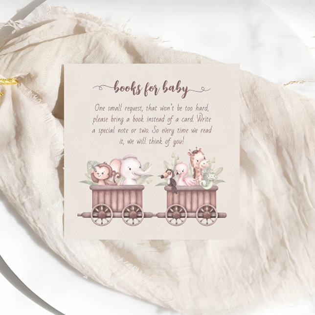 Safari Animals Train Baby Showbook Begleitkarte (Von Creator hochgeladen)