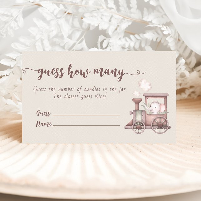 Safari Animals Train Baby Showgame Begleitkarte (Von Creator hochgeladen)