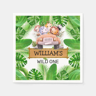Safari Animals Wild One Geburtstag Serviette