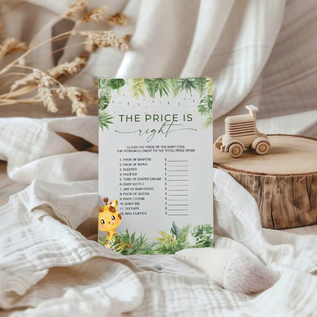 Safari Animes Das richtige Baby Duschspiel (Von Creator hochgeladen)