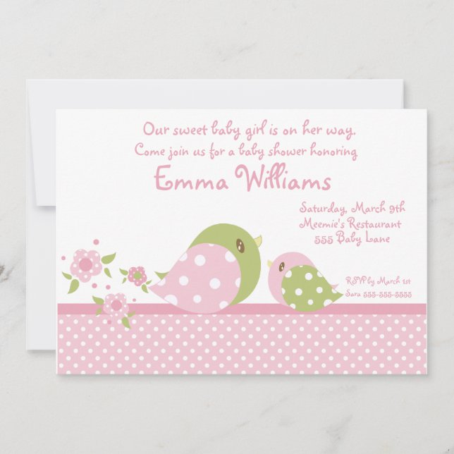 Safari Babiez Piepmatz-Babyparty-Einladung Einladung (Vorderseite)