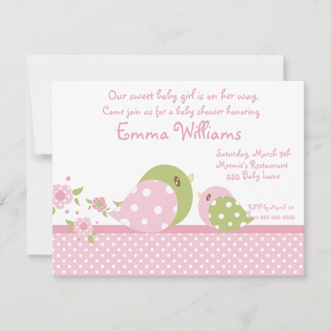 Safari Babiez Piepmatz-Babyparty-Einladung Einladung (Vorderseite)