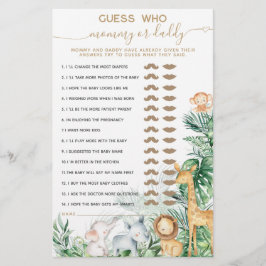 Safari Baby Animal Greenerity Baby Shower Guess Sp