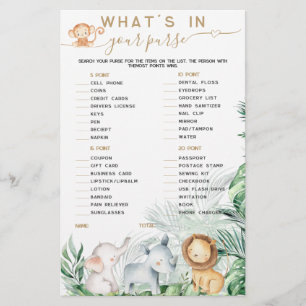 Safari Baby Animal Was ist in Ihrem Purse-Spiel?