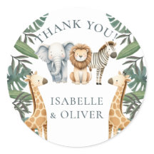 Safari Baby Animals and Greenery Vielen Dank