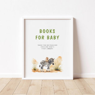 Safari Baby Animals Baby Showbücher für Baby Poster