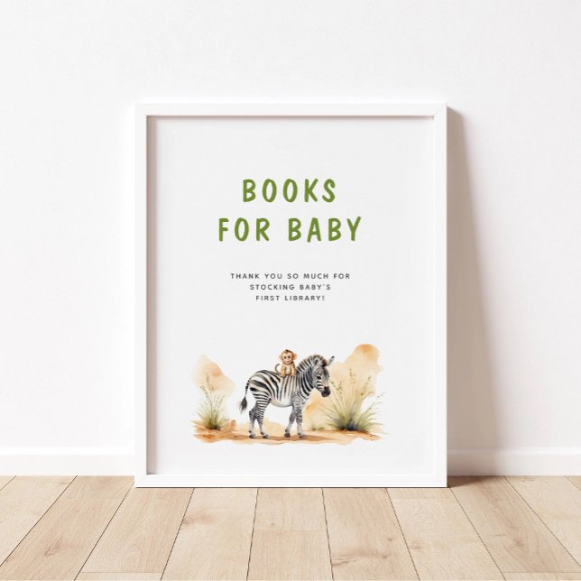 Safari Baby Animals Baby Showbücher für Baby Poster (Von Creator hochgeladen)