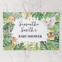 Safari Baby Animals Baby Shower Tee Away Tischset