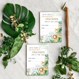 Safari Baby Animals Baby Showspiel Begleitkarte