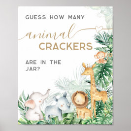 Safari Baby Animals Baby Showspiel Poster