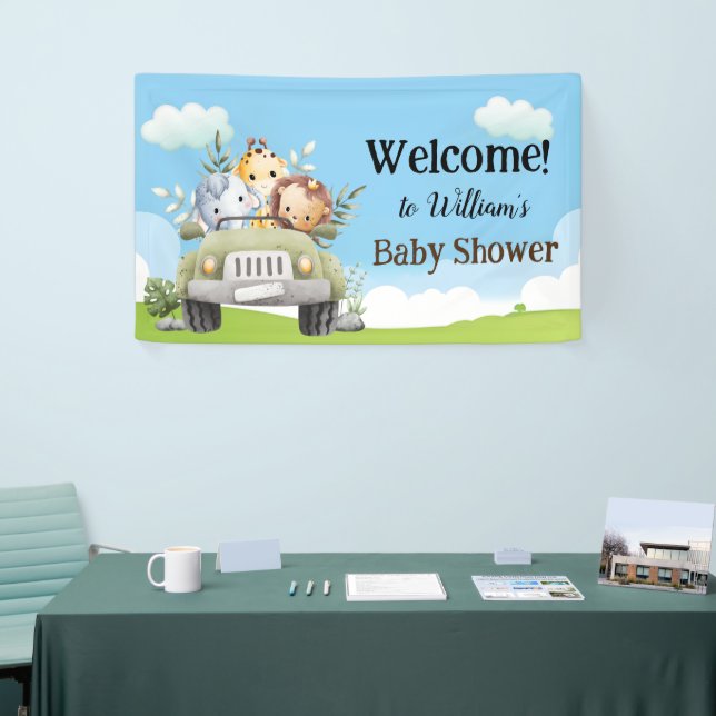 Safari Baby Animals Banner for Baby Shower (Messeveranstaltung)